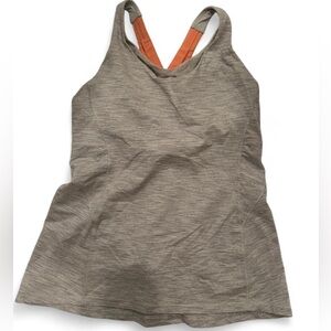 lululemon athletica Gray and Coral Tank Top